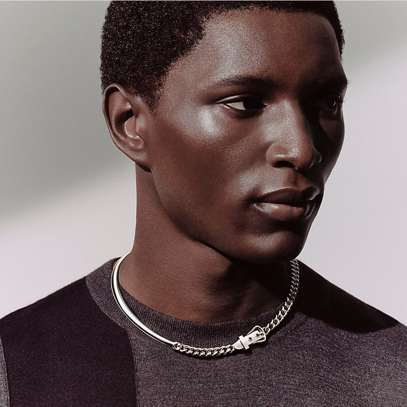 Halskette Boucle Sellier Inflexible, kleines Modell - Silber